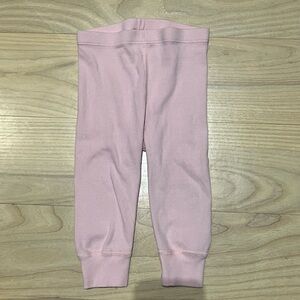 Hanna Andersson Light Pink Baby Girl Ribbed Leggings Organic Cotton